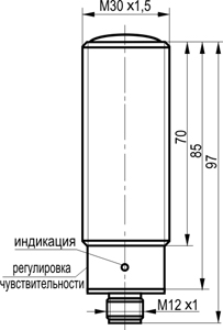 Габариты OSR AC81A5-43P-R25-LES4